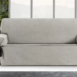 Eysa Housse De Canapé 3 Places Avec Des Rubans Gris Clair 180 - 230 Cm -Maisons Du Monde Boutique housse de canape 3 places avec des rubans gris clair 180 230 cm 5