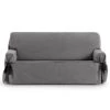 Eysa Housse De Canapé 3 Places Avec Des Rubans Gris Foncé 180 - 230 Cm