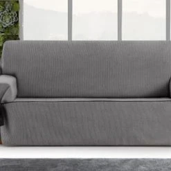 Eysa Housse De Canapé 3 Places Avec Des Rubans Gris Foncé 180 - 230 Cm -Maisons Du Monde Boutique housse de canape 3 places avec des rubans gris fonce 180 230 cm 2