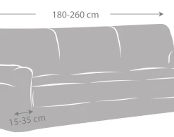 Eysa Housse De Canapé 3 Places Extensible Gris Clair 180 - 260 Cm -Maisons Du Monde Boutique housse de canape 3 places extensible gris clair 180 260 cm