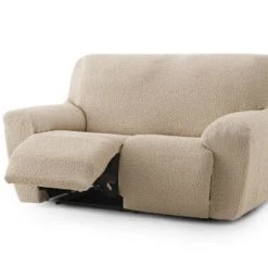 Eysa Housse De Canapé 3 Places Relax Extensible Beige 200 - 260 Cm
