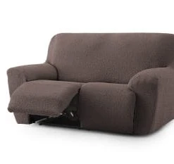 Eysa Housse De Canapé 3 Places Relax Extensible Marron 200 - 260 Cm -Maisons Du Monde Boutique housse de canape 3 places relax extensible marron 200 260 cm eysa premium 1