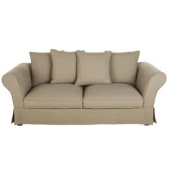 Maisons Du Monde Housse De Canapé Convertible 3/4 Places (12 Cm) En Lin Froissé Terracotta -Maisons Du Monde Boutique housse de canape convertible 3 4 places 12 cm en lin froisse beige ficelle roma 1000 3 19 204445 1 6