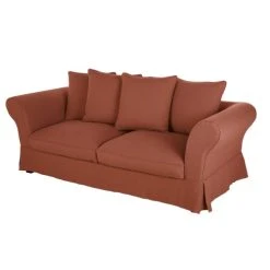 Maisons Du Monde Housse De Canapé Convertible 3/4 Places (12 Cm) En Lin Froissé Terracotta -Maisons Du Monde Boutique housse de canape convertible 3 4 places 12 cm en lin froisse terracotta 1000 8 24 204450 3