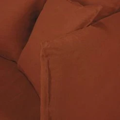 Maisons Du Monde Housse De Canapé Convertible 3/4 Places En Lin Froissé Terracotta -Maisons Du Monde Boutique housse de canape convertible 3 4 places en lin froisse terracotta 1000 10 6 204350 4