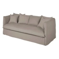 Maisons Du Monde Housse De Canapé Convertible 3/4 Places En Lin Supérieur Beige Ficelle -Maisons Du Monde Boutique housse de canape convertible 3 4 places en lin superieur beige ficelle 1000 11 24 204368 3
