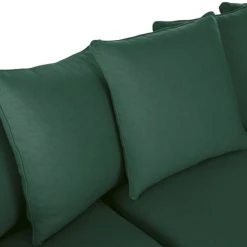 Maisons Du Monde Housse De Canapé D'angle Convertible 5 Places (matelas 12 Cm) En Lin Froissé Vert -Maisons Du Monde Boutique housse de canape d angle convertible 5 places matelas 12 cm en lin froisse vert 1000 3 34 221598 4