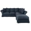 Maisons Du Monde Housse De Canapé D'angle Convertible (6 Cm) En Lin Froissé Bleu Nuit -Maisons Du Monde Boutique housse de canape d angle convertible 6 cm en lin froisse bleu nuit 1000 8 0 204467 1