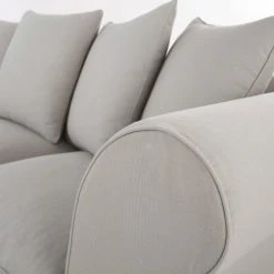 Maisons Du Monde Housse De Canapé D'angle Convertible 6 Places (matelas 12 Cm) Gris Clair -Maisons Du Monde Boutique housse de canape d angle convertible 6 places matelas 12 cm gris clair 1000 14 9 212225 5