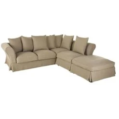 Maisons Du Monde Housse De Canapé D'angle Convertible En Lin Froissé Beige Ficelle -Maisons Du Monde Boutique housse de canape d angle convertible en lin froisse beige ficelle 1000 13 5 204472 3