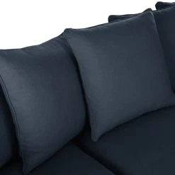 Maisons Du Monde Housse De Canapé D'angle Convertible En Lin Froissé Bleu Nuit -Maisons Du Monde Boutique housse de canape d angle convertible en lin froisse bleu nuit 1000 0 9 204476 4