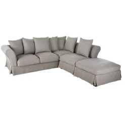 Maisons Du Monde Housse De Canapé D'angle Convertible En Lin Froissé Gris Clair -Maisons Du Monde Boutique housse de canape d angle convertible en lin froisse gris clair 1000 14 6 204473 3