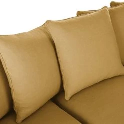 Maisons Du Monde Housse De Canapé D'angle Convertible En Lin Froissé Ocre -Maisons Du Monde Boutique housse de canape d angle convertible en lin froisse ocre 1000 2 11 204478 4