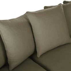 Maisons Du Monde Housse De Canapé D'angle Convertible En Lin Froissé Vert Kaki -Maisons Du Monde Boutique housse de canape d angle convertible en lin froisse vert kaki 1000 3 12 204479 4