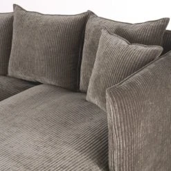 Maisons Du Monde Housse De Canapé D'angle Droit En Velours Marron écorce -Maisons Du Monde Boutique housse de canape d angle droit en velours marron ecorce 1000 5 6 231902 2