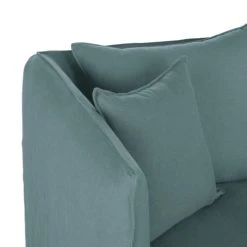 Maisons Du Monde Housse De Canapé D'angle En Lin Froissé Bleu -Maisons Du Monde Boutique housse de canape d angle en lin froisse bleu 1000 11 12 231908 2