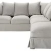 Maisons Du Monde Housse De Canapé D'angle Fixe Et Convertible 6 Places (matelas 6 Cm) Gris Clair