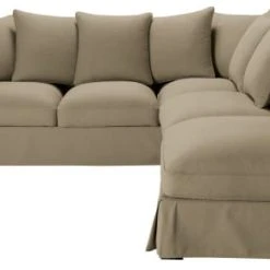 Maisons Du Monde Housse De Canapé D'angle Fixe Et Convertible 6 Places (matelas 6 Cm) Taupe