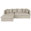 Maisons Du Monde Housse De Canapé D'angle Gauche En Lin Froissé Beige