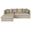 Maisons Du Monde Housse De Canapé D'angle Gauche En Lin Froissé Beige