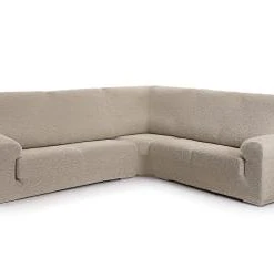 Eysa Housse De Canapé En Coin 3+1 Places Bleu 450 Cm -Maisons Du Monde Boutique housse de canape en coin 3 1 places beige 450 cm eysa premium