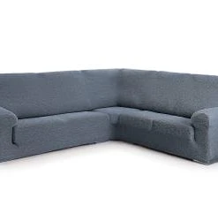 Eysa Housse De Canapé En Coin 3+1 Places Bleu 450 Cm -Maisons Du Monde Boutique housse de canape en coin 3 1 places bleu 450 cm eysa premium
