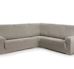 Eysa Housse De Canapé En Coin 3+1 Places Taupe 450 Cm -Maisons Du Monde Boutique housse de canape en coin 3 1 places taupe 450 cm eysa premium 2