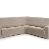Eysa Housse De Canapé En Coin 3+2 Places Beige 600 Cm -Maisons Du Monde Boutique housse de canape en coin 3 2 places beige 600 cm