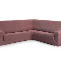 Eysa Housse De Canapé En Coin 3+2 Places Gris Clair 600 Cm -Maisons Du Monde Boutique housse de canape en coin 3 2 places bordeaux 600 cm eysa premium