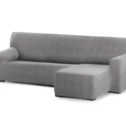 Eysa Housse De Canapé En L Droite B/c Gris Clair 250 - 360 Cm