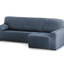 Eysa Housse De Canapé En L Droite Extensible Bleu 250 - 360 Cm