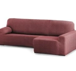 Eysa Housse De Canapé En L Droite Extensible Marron 250 - 360 Cm -Maisons Du Monde Boutique housse de canape en l droite extensible bordeaux 250 360 cm eysa premium