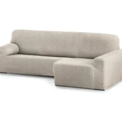 Eysa Housse De Canapé En L Droite Extensible Bleu 250 - 360 Cm -Maisons Du Monde Boutique housse de canape en l droite extensible ecru 250 360 cm eysa premium