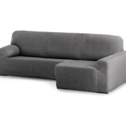 Eysa Housse De Canapé En L Droite Extensible Marron 250 - 360 Cm -Maisons Du Monde Boutique housse de canape en l droite extensible gris fonce 250 360 cm eysa premium