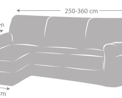 Eysa Housse De Canapé En L Gauche B/c Beige 250 - 360 Cm -Maisons Du Monde Boutique housse de canape en l gauche b c beige 250 360 cm