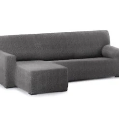 Eysa Housse De Canapé En L Gauche B/c Gris Foncé 250 - 360 Cm