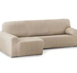 Eysa Housse De Canapé En L Gauche Extensible Taupe 250 - 360 Cm -Maisons Du Monde Boutique housse de canape en l gauche extensible beige 250 360 cm eysa premium