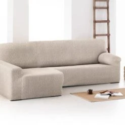 Eysa Housse De Canapé En L Gauche Extensible écru 250 - 360 Cm -Maisons Du Monde Boutique housse de canape en l gauche extensible ecru 250 360 cm 2