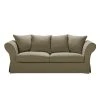 Maisons Du Monde Housse De Canapé Fixe Et Convertible 3/4 Places (6 Cm) En Lin Froissé Vert Kaki -Maisons Du Monde Boutique housse de canape fixe et convertible 3 4 places 6 cm en lin froisse vert kaki 1000 1 17 204443 1