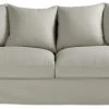 Maisons Du Monde Housse De Canapé Fixe Et Convertible 3/4 Places (matelas 6 Cm) Gris Clair