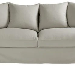 Maisons Du Monde Housse De Canapé Fixe Et Convertible 3/4 Places (matelas 6 Cm) Gris Clair