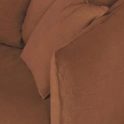 Maisons Du Monde Housse De Canapé-lit 2 Places En Lin Froissé Orange De Sienne -Maisons Du Monde Boutique housse de canape lit 2 places en lin froisse orange de sienne 1000 10 17 221622 3