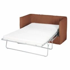 Maisons Du Monde Housse De Canapé-lit 2 Places En Lin Froissé Orange De Sienne -Maisons Du Monde Boutique housse de canape lit 2 places en lin froisse orange de sienne 1000 10 17 221622 4