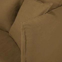 Maisons Du Monde Housse De Canapé-lit 3/4 Places En Lin Froissé Marron Havane -Maisons Du Monde Boutique housse de canape lit 3 4 places en lin froisse marron havane 1000 15 22 221627 3