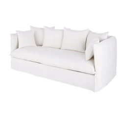 Maisons Du Monde Housse De Canapé-lit 3/4 Places En Lin Supérieur Blanc -Maisons Du Monde Boutique housse de canape lit 3 4 places en lin superieur blanc 1000 2 12 221699 3