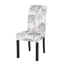 Maisons Du Monde Housse De Chaise En Coton écru Et Noir Imprimé Tropical