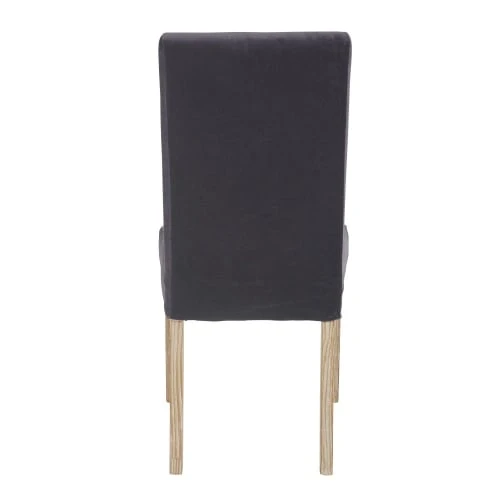 Maisons Du Monde Housse De Chaise En Coton Gris Anthracite, OEKO-TEX® 5 Maisons Du Monde Housse De Chaise En Coton Gris Anthracite, OEKO-TEX® – Image 3