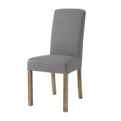 Maisons Du Monde Housse De Chaise En Lin Lavé Grise, Compatible Chaise MARGAUX
