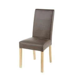 Maisons Du Monde Housse De Chaise En Microsuède Taupe 41x70