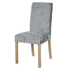 Maisons Du Monde Housse De Chaise En Velours Gris Anthracite, OEKO-TEX®